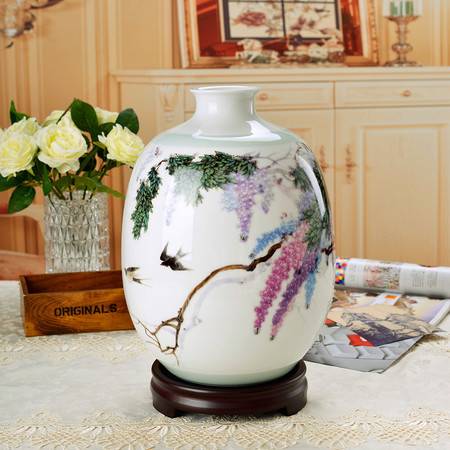 瓷拍 景德鎮(zhèn)萬紫千紅 花瓶客廳擺件瓷瓶家居裝飾工藝品張景壽名家